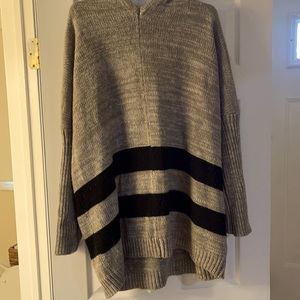 Long sweater size M with a hood